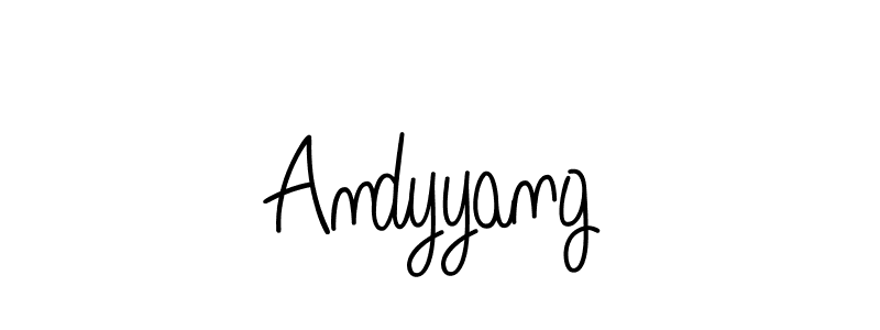 How to make Andyyang name signature. Use Angelique-Rose-font-FFP style for creating short signs online. This is the latest handwritten sign. Andyyang signature style 5 images and pictures png