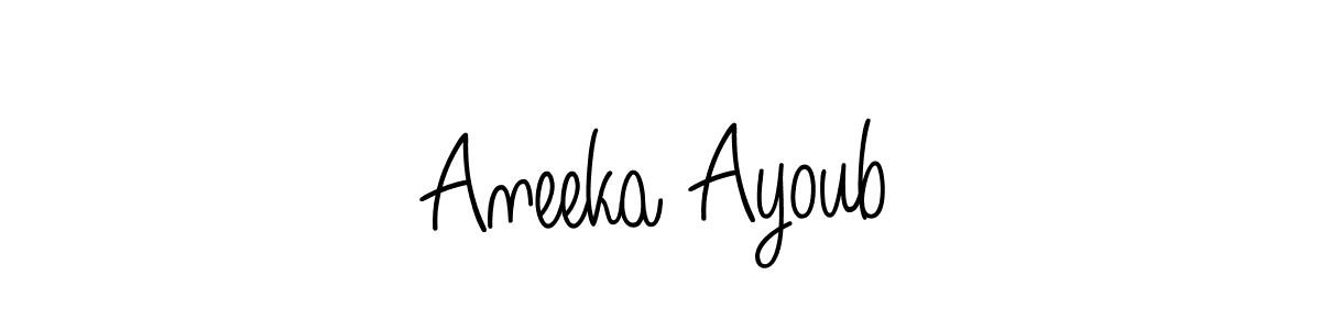 Here are the top 10 professional signature styles for the name Aneeka Ayoub. These are the best autograph styles you can use for your name. Aneeka Ayoub signature style 5 images and pictures png