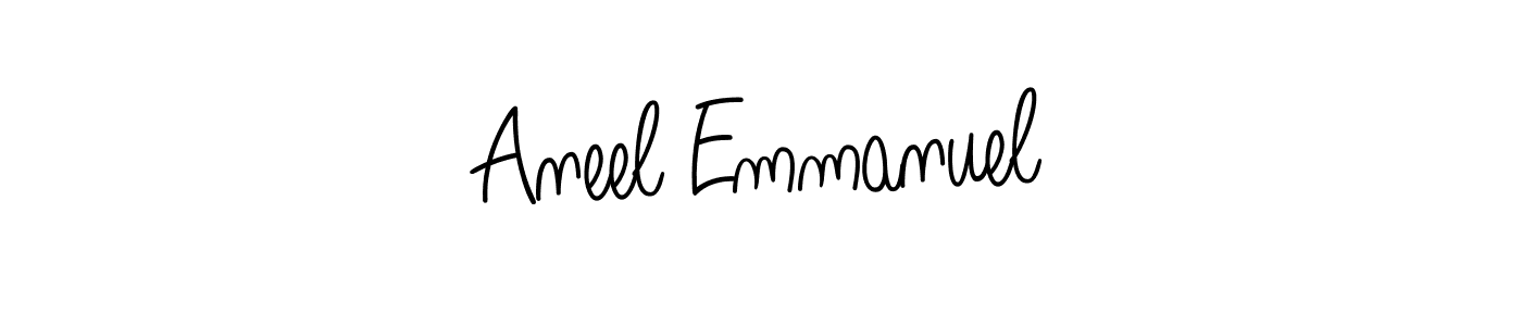 Angelique-Rose-font-FFP is a professional signature style that is perfect for those who want to add a touch of class to their signature. It is also a great choice for those who want to make their signature more unique. Get Aneel Emmanuel name to fancy signature for free. Aneel Emmanuel signature style 5 images and pictures png