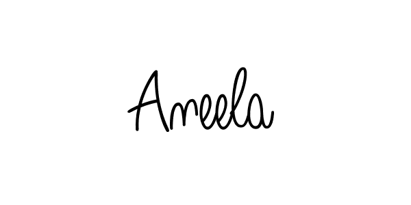 How to make Aneela name signature. Use Angelique-Rose-font-FFP style for creating short signs online. This is the latest handwritten sign. Aneela signature style 5 images and pictures png