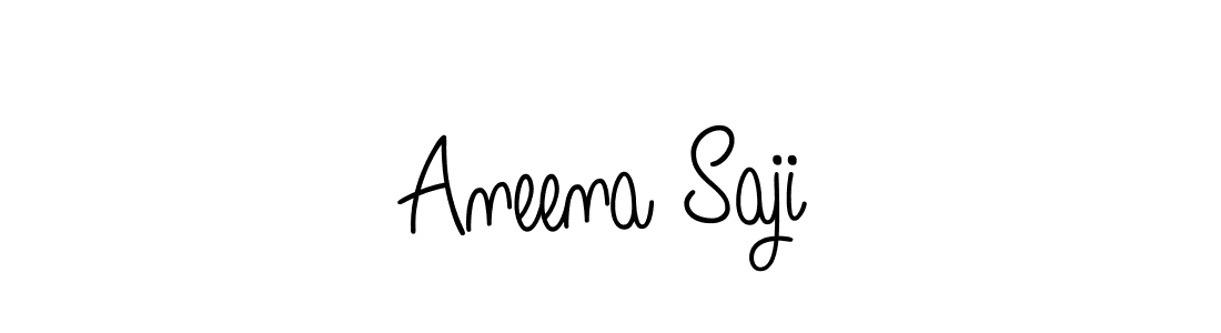 Make a beautiful signature design for name Aneena Saji. With this signature (Angelique-Rose-font-FFP) style, you can create a handwritten signature for free. Aneena Saji signature style 5 images and pictures png