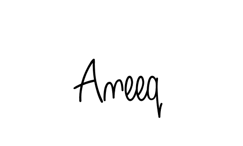 Make a beautiful signature design for name Aneeq. With this signature (Angelique-Rose-font-FFP) style, you can create a handwritten signature for free. Aneeq signature style 5 images and pictures png