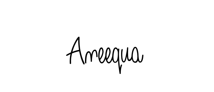 Aneequa stylish signature style. Best Handwritten Sign (Angelique-Rose-font-FFP) for my name. Handwritten Signature Collection Ideas for my name Aneequa. Aneequa signature style 5 images and pictures png