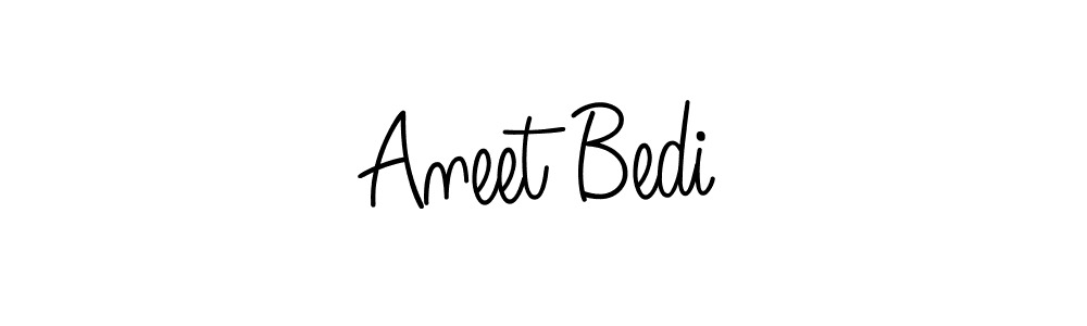 Aneet Bedi stylish signature style. Best Handwritten Sign (Angelique-Rose-font-FFP) for my name. Handwritten Signature Collection Ideas for my name Aneet Bedi. Aneet Bedi signature style 5 images and pictures png