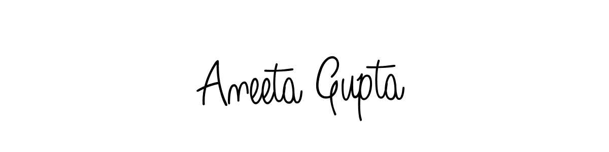 How to make Aneeta Gupta name signature. Use Angelique-Rose-font-FFP style for creating short signs online. This is the latest handwritten sign. Aneeta Gupta signature style 5 images and pictures png