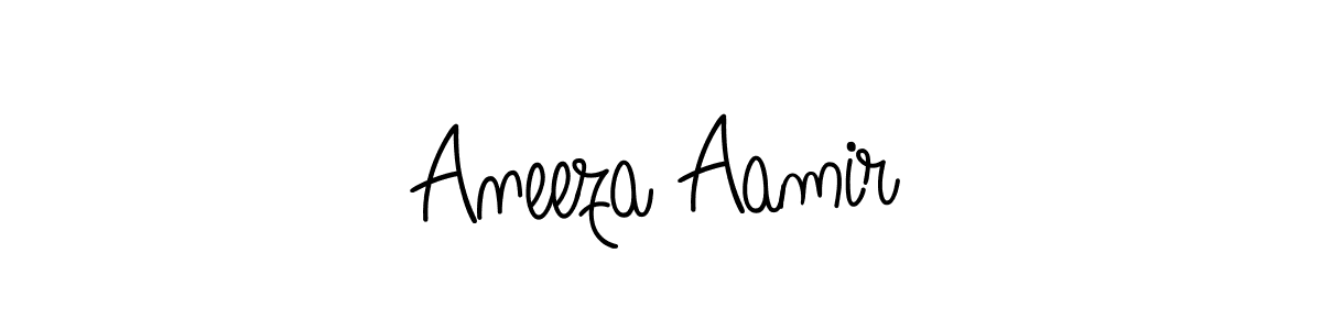 if you are searching for the best signature style for your name Aneeza Aamir. so please give up your signature search. here we have designed multiple signature styles  using Angelique-Rose-font-FFP. Aneeza Aamir signature style 5 images and pictures png