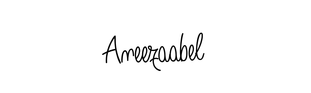 The best way (Angelique-Rose-font-FFP) to make a short signature is to pick only two or three words in your name. The name Aneezaabel include a total of six letters. For converting this name. Aneezaabel signature style 5 images and pictures png