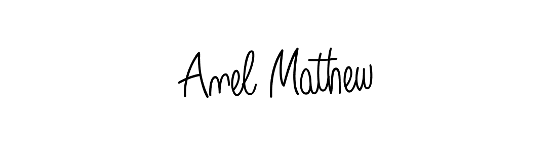 Use a signature maker to create a handwritten signature online. With this signature software, you can design (Angelique-Rose-font-FFP) your own signature for name Anel Mathew. Anel Mathew signature style 5 images and pictures png