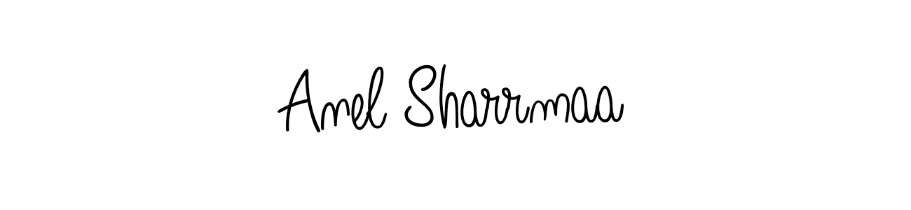 if you are searching for the best signature style for your name Anel Sharrmaa. so please give up your signature search. here we have designed multiple signature styles  using Angelique-Rose-font-FFP. Anel Sharrmaa signature style 5 images and pictures png