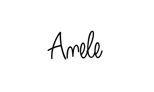 Make a beautiful signature design for name Anele. With this signature (Angelique-Rose-font-FFP) style, you can create a handwritten signature for free. Anele signature style 5 images and pictures png