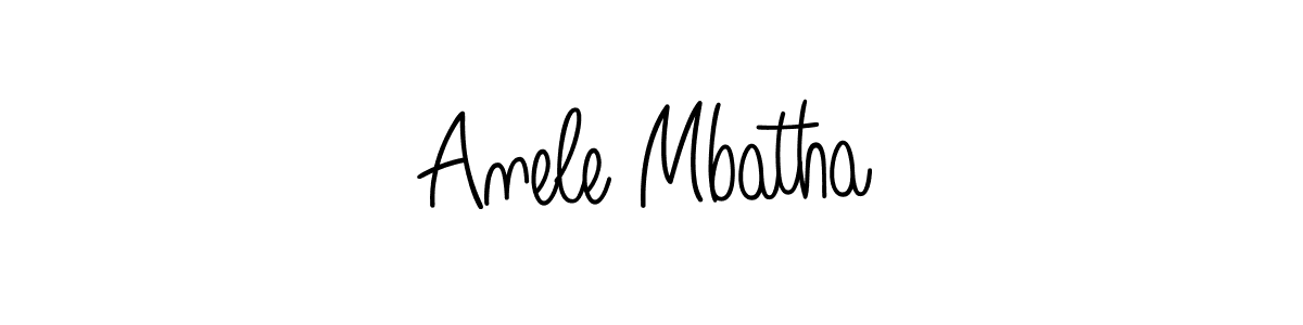 Make a beautiful signature design for name Anele Mbatha. With this signature (Angelique-Rose-font-FFP) style, you can create a handwritten signature for free. Anele Mbatha signature style 5 images and pictures png