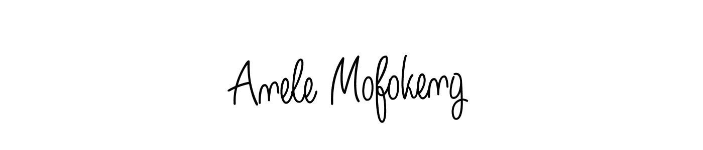 Design your own signature with our free online signature maker. With this signature software, you can create a handwritten (Angelique-Rose-font-FFP) signature for name Anele Mofokeng. Anele Mofokeng signature style 5 images and pictures png