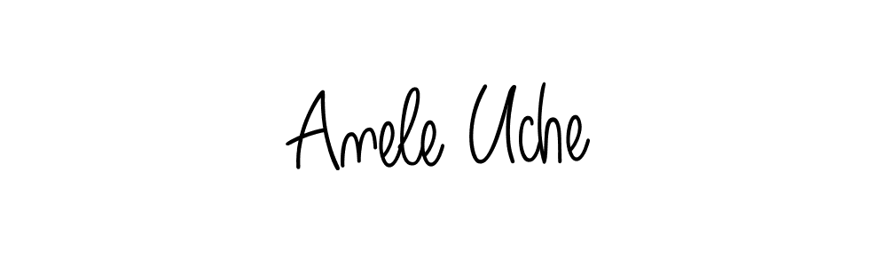 The best way (Angelique-Rose-font-FFP) to make a short signature is to pick only two or three words in your name. The name Anele Uche include a total of six letters. For converting this name. Anele Uche signature style 5 images and pictures png