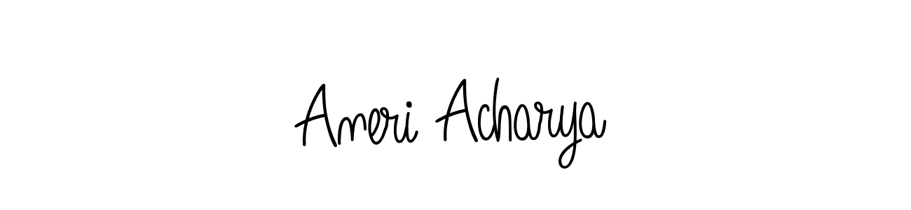 Use a signature maker to create a handwritten signature online. With this signature software, you can design (Angelique-Rose-font-FFP) your own signature for name Aneri Acharya. Aneri Acharya signature style 5 images and pictures png