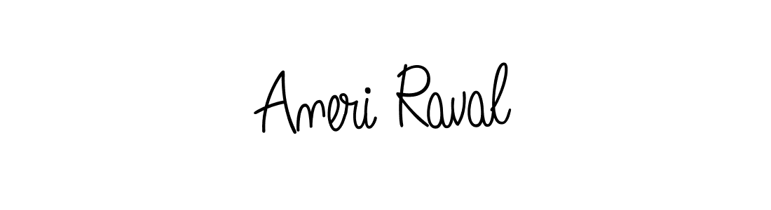 Make a beautiful signature design for name Aneri Raval. With this signature (Angelique-Rose-font-FFP) style, you can create a handwritten signature for free. Aneri Raval signature style 5 images and pictures png