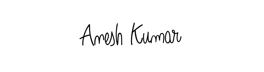 How to make Anesh Kumar name signature. Use Angelique-Rose-font-FFP style for creating short signs online. This is the latest handwritten sign. Anesh Kumar signature style 5 images and pictures png