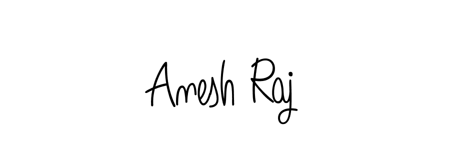 You should practise on your own different ways (Angelique-Rose-font-FFP) to write your name (Anesh Raj) in signature. don't let someone else do it for you. Anesh Raj signature style 5 images and pictures png