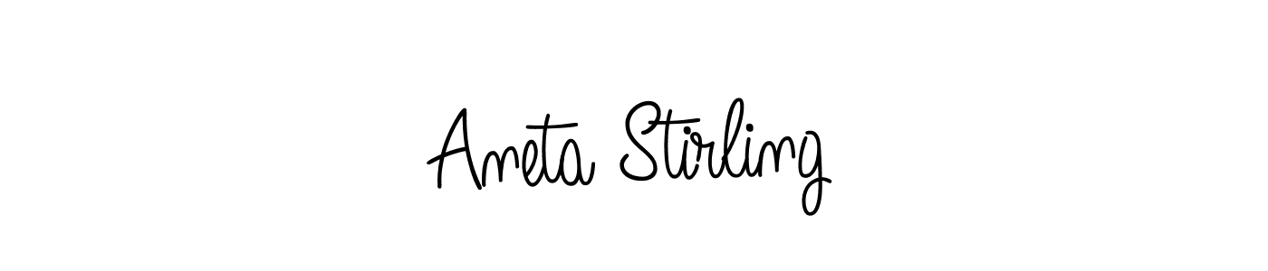 This is the best signature style for the Aneta Stirling name. Also you like these signature font (Angelique-Rose-font-FFP). Mix name signature. Aneta Stirling signature style 5 images and pictures png