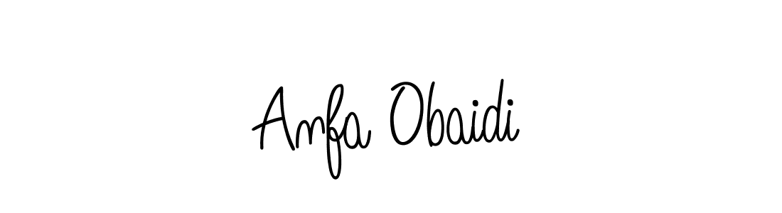 Make a beautiful signature design for name Anfa Obaidi. With this signature (Angelique-Rose-font-FFP) style, you can create a handwritten signature for free. Anfa Obaidi signature style 5 images and pictures png