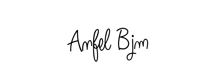 How to make Anfel Bjm name signature. Use Angelique-Rose-font-FFP style for creating short signs online. This is the latest handwritten sign. Anfel Bjm signature style 5 images and pictures png