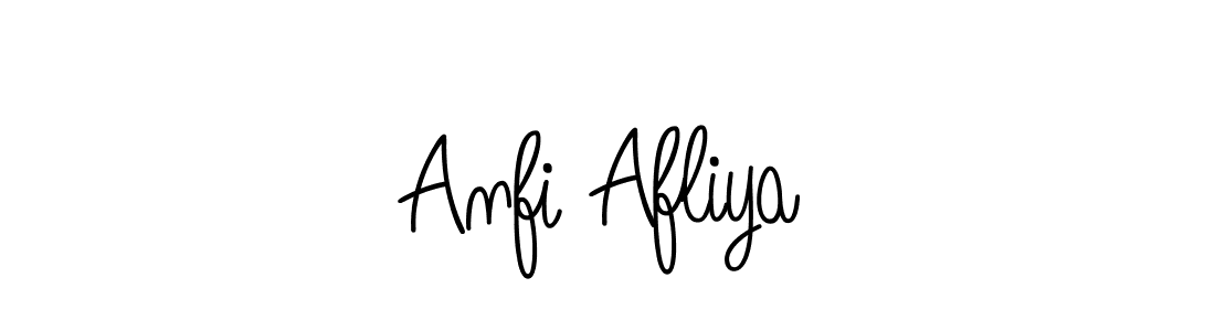 Design your own signature with our free online signature maker. With this signature software, you can create a handwritten (Angelique-Rose-font-FFP) signature for name Anfi Afliya. Anfi Afliya signature style 5 images and pictures png