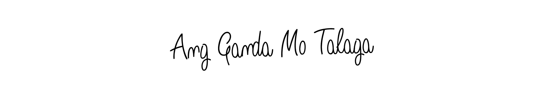 The best way (Angelique-Rose-font-FFP) to make a short signature is to pick only two or three words in your name. The name Ang Ganda Mo Talaga include a total of six letters. For converting this name. Ang Ganda Mo Talaga signature style 5 images and pictures png