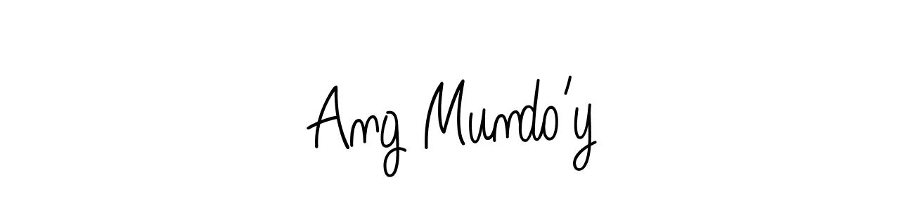 The best way (Angelique-Rose-font-FFP) to make a short signature is to pick only two or three words in your name. The name Ang Mundo’y include a total of six letters. For converting this name. Ang Mundo’y signature style 5 images and pictures png