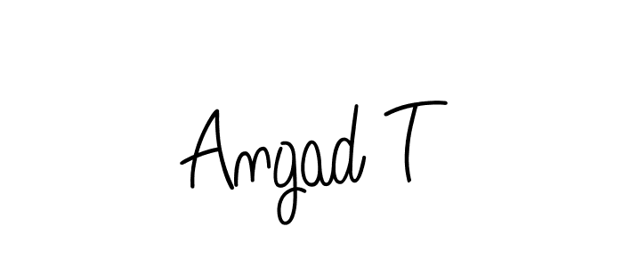 Also we have Angad T name is the best signature style. Create professional handwritten signature collection using Angelique-Rose-font-FFP autograph style. Angad T signature style 5 images and pictures png