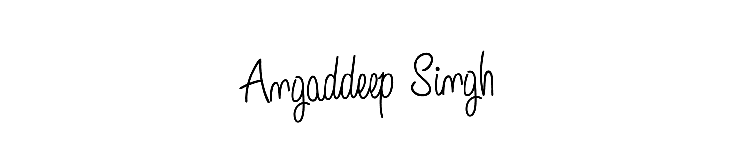 Use a signature maker to create a handwritten signature online. With this signature software, you can design (Angelique-Rose-font-FFP) your own signature for name Angaddeep Singh. Angaddeep Singh signature style 5 images and pictures png
