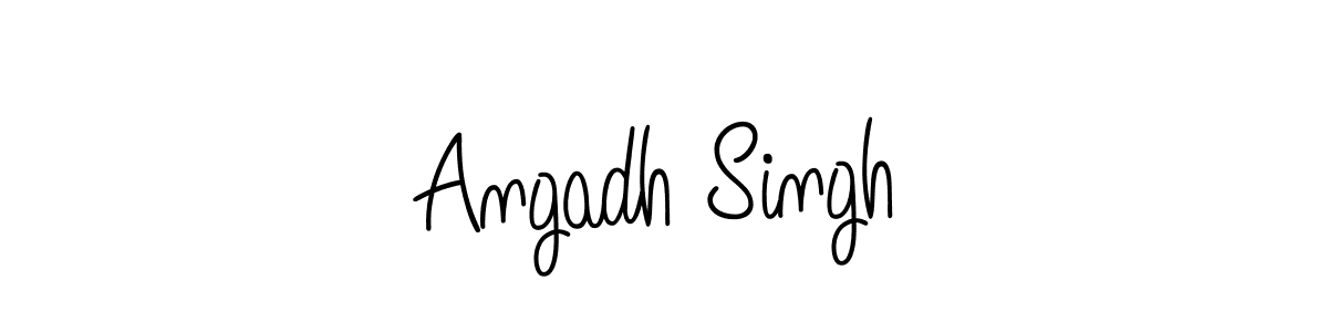 Make a beautiful signature design for name Angadh Singh. With this signature (Angelique-Rose-font-FFP) style, you can create a handwritten signature for free. Angadh Singh signature style 5 images and pictures png