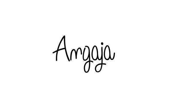 Use a signature maker to create a handwritten signature online. With this signature software, you can design (Angelique-Rose-font-FFP) your own signature for name Angaja. Angaja signature style 5 images and pictures png