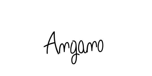 Make a beautiful signature design for name Angano. With this signature (Angelique-Rose-font-FFP) style, you can create a handwritten signature for free. Angano signature style 5 images and pictures png