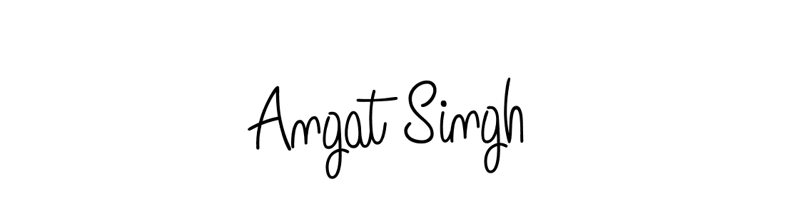 You should practise on your own different ways (Angelique-Rose-font-FFP) to write your name (Angat Singh) in signature. don't let someone else do it for you. Angat Singh signature style 5 images and pictures png