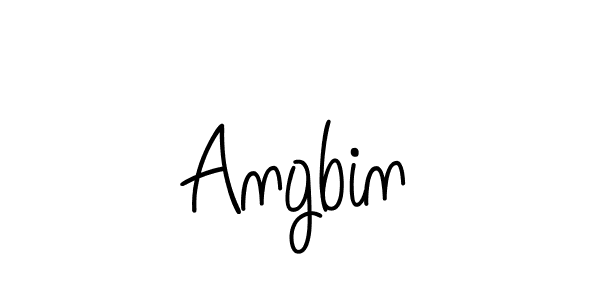 Design your own signature with our free online signature maker. With this signature software, you can create a handwritten (Angelique-Rose-font-FFP) signature for name Angbin. Angbin signature style 5 images and pictures png