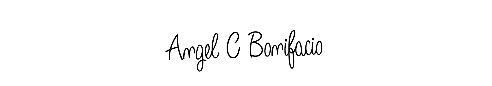 Angel C Bonifacio stylish signature style. Best Handwritten Sign (Angelique-Rose-font-FFP) for my name. Handwritten Signature Collection Ideas for my name Angel C Bonifacio. Angel C Bonifacio signature style 5 images and pictures png
