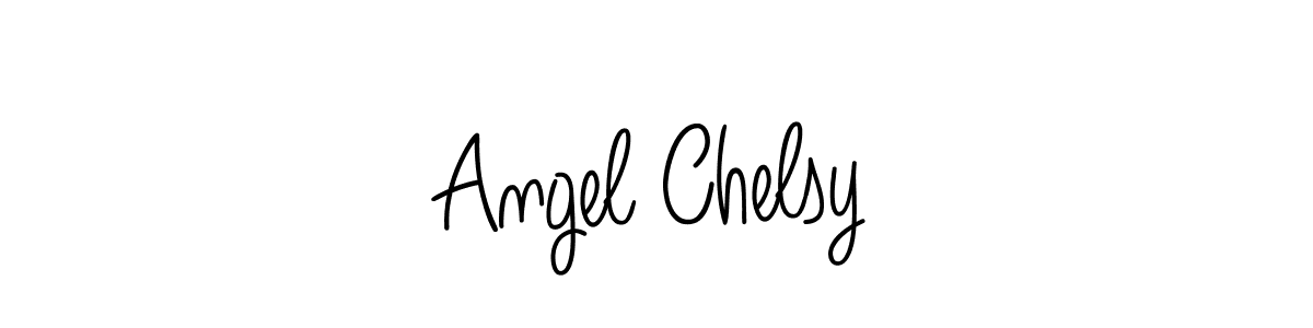 Use a signature maker to create a handwritten signature online. With this signature software, you can design (Angelique-Rose-font-FFP) your own signature for name Angel Chelsy. Angel Chelsy signature style 5 images and pictures png