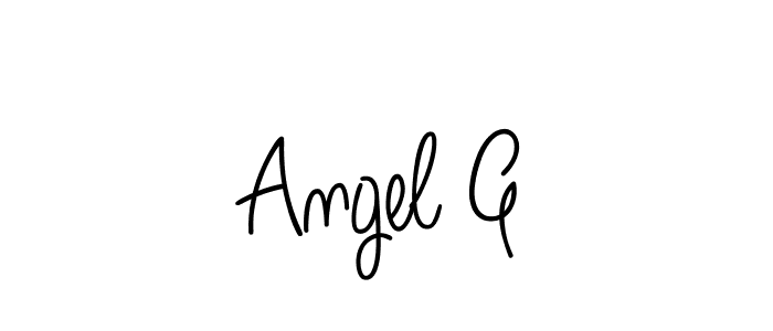 Angel G stylish signature style. Best Handwritten Sign (Angelique-Rose-font-FFP) for my name. Handwritten Signature Collection Ideas for my name Angel G. Angel G signature style 5 images and pictures png