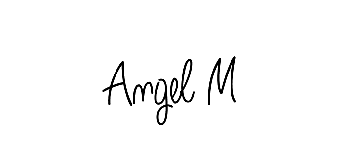 Also we have Angel M name is the best signature style. Create professional handwritten signature collection using Angelique-Rose-font-FFP autograph style. Angel M signature style 5 images and pictures png