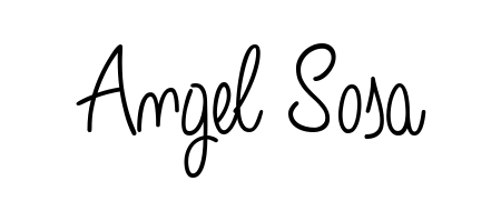 Create a personalized artistic stamp with Angel Sosa in Angelique-Rose-font-FFP font. Perfect for visual artists, designers, and influencers. Angel Sosa signature style 5 images and pictures png