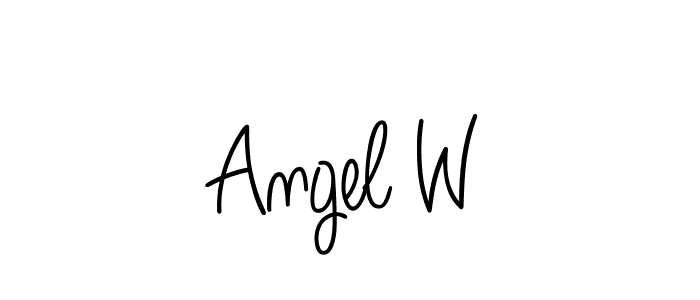 How to Draw Angel W signature style? Angelique-Rose-font-FFP is a latest design signature styles for name Angel W. Angel W signature style 5 images and pictures png