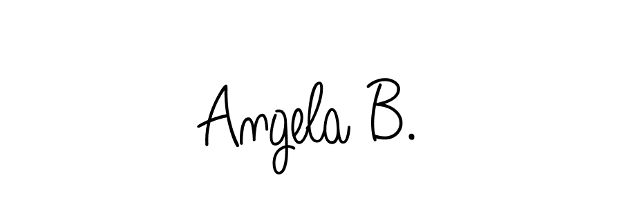 if you are searching for the best signature style for your name Angela B.. so please give up your signature search. here we have designed multiple signature styles  using Angelique-Rose-font-FFP. Angela B. signature style 5 images and pictures png