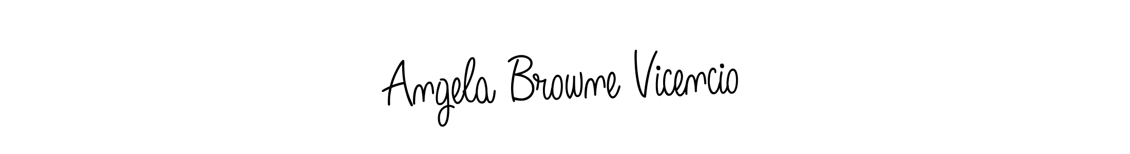 Make a beautiful signature design for name Angela Browne Vicencio. Use this online signature maker to create a handwritten signature for free. Angela Browne Vicencio signature style 5 images and pictures png