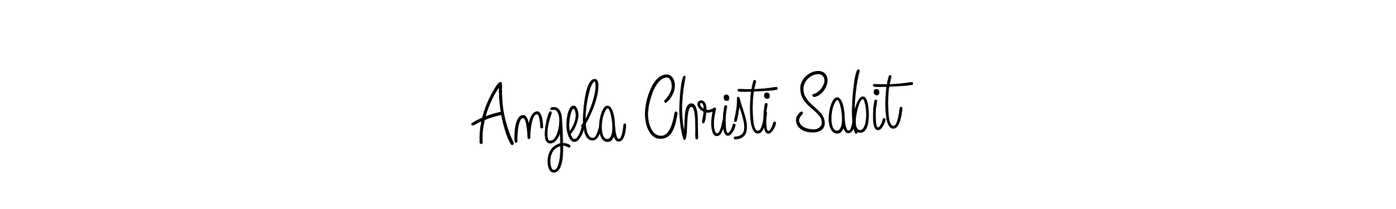 Also we have Angela Christi Sabit name is the best signature style. Create professional handwritten signature collection using Angelique-Rose-font-FFP autograph style. Angela Christi Sabit signature style 5 images and pictures png