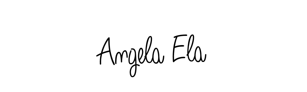 Use a signature maker to create a handwritten signature online. With this signature software, you can design (Angelique-Rose-font-FFP) your own signature for name Angela Ela. Angela Ela signature style 5 images and pictures png