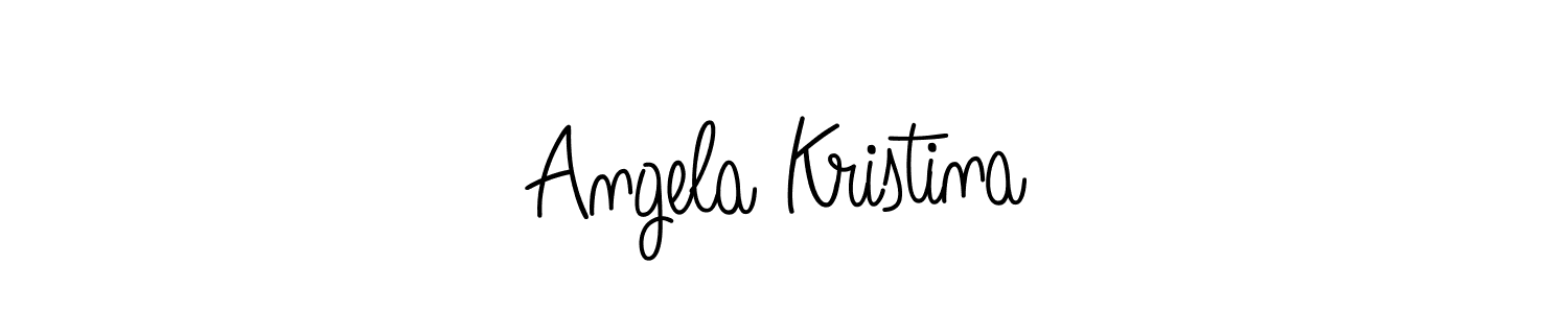 How to make Angela Kristina name signature. Use Angelique-Rose-font-FFP style for creating short signs online. This is the latest handwritten sign. Angela Kristina signature style 5 images and pictures png