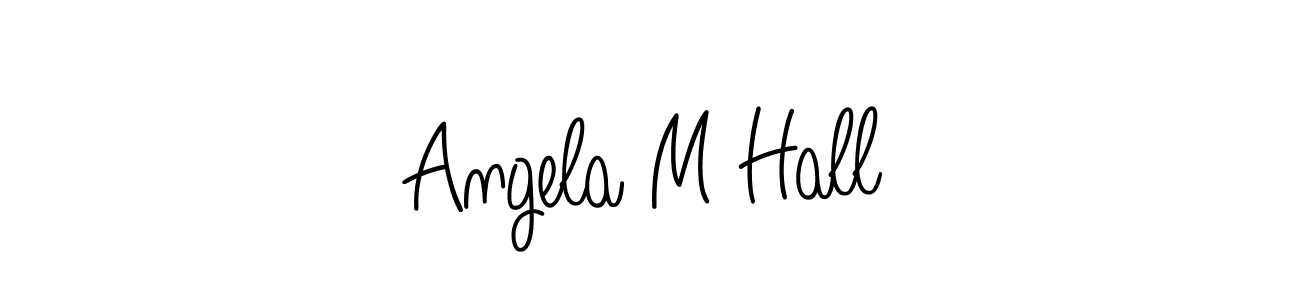 Make a beautiful signature design for name Angela M Hall. With this signature (Angelique-Rose-font-FFP) style, you can create a handwritten signature for free. Angela M Hall signature style 5 images and pictures png