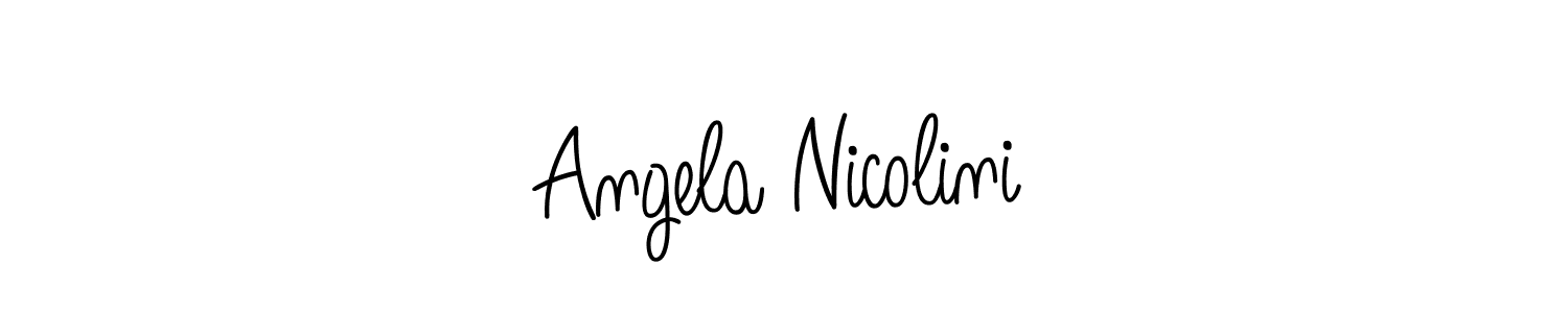 Use a signature maker to create a handwritten signature online. With this signature software, you can design (Angelique-Rose-font-FFP) your own signature for name Angela Nicolini. Angela Nicolini signature style 5 images and pictures png