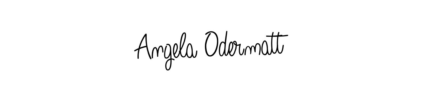 Make a beautiful signature design for name Angela Odermatt. With this signature (Angelique-Rose-font-FFP) style, you can create a handwritten signature for free. Angela Odermatt signature style 5 images and pictures png