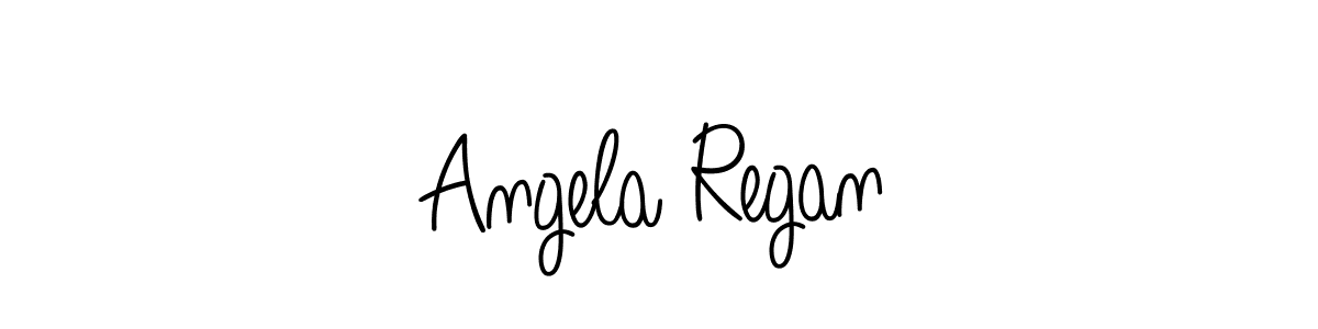 How to make Angela Regan name signature. Use Angelique-Rose-font-FFP style for creating short signs online. This is the latest handwritten sign. Angela Regan signature style 5 images and pictures png