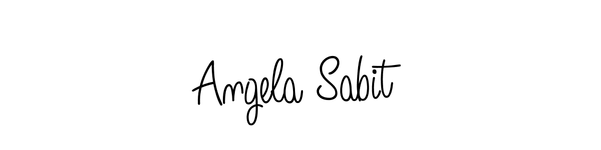 Design your own signature with our free online signature maker. With this signature software, you can create a handwritten (Angelique-Rose-font-FFP) signature for name Angela Sabit. Angela Sabit signature style 5 images and pictures png